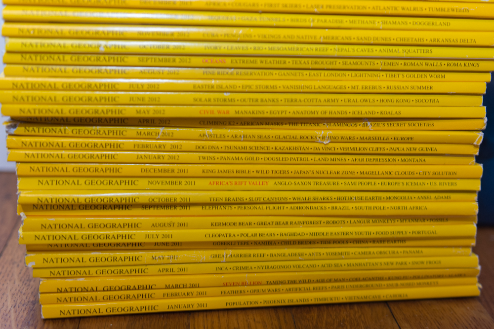 Collection of 2010's National Geographic Magazines