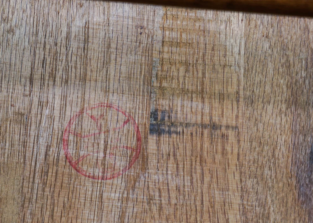 Set of Four Strongson Pressed Back Oak Dining Chairs