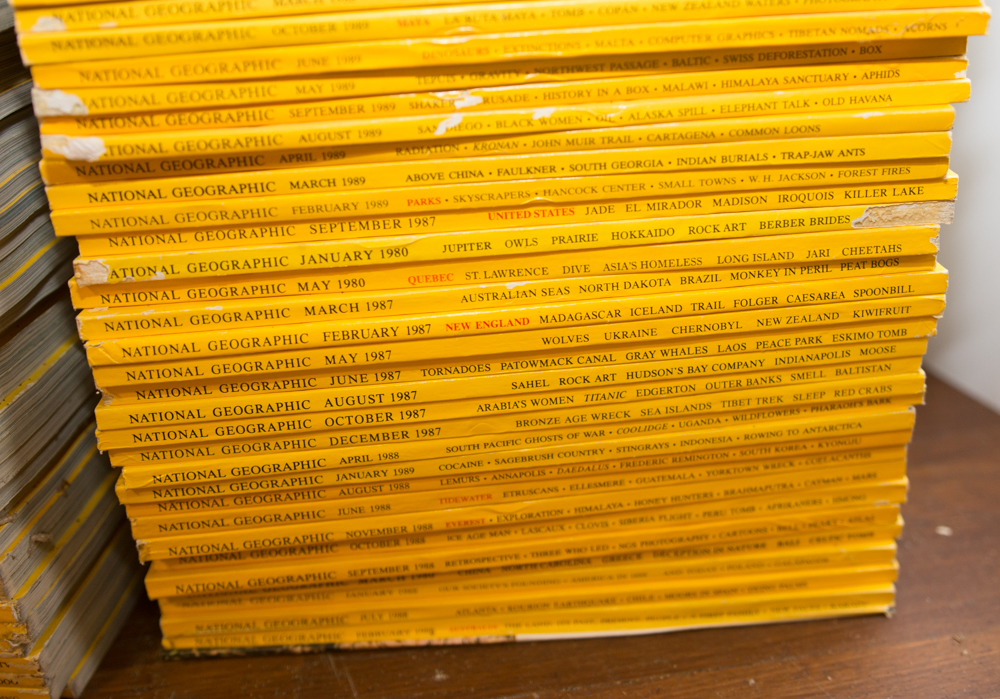 Collection of 1980s National Geographic Magazines