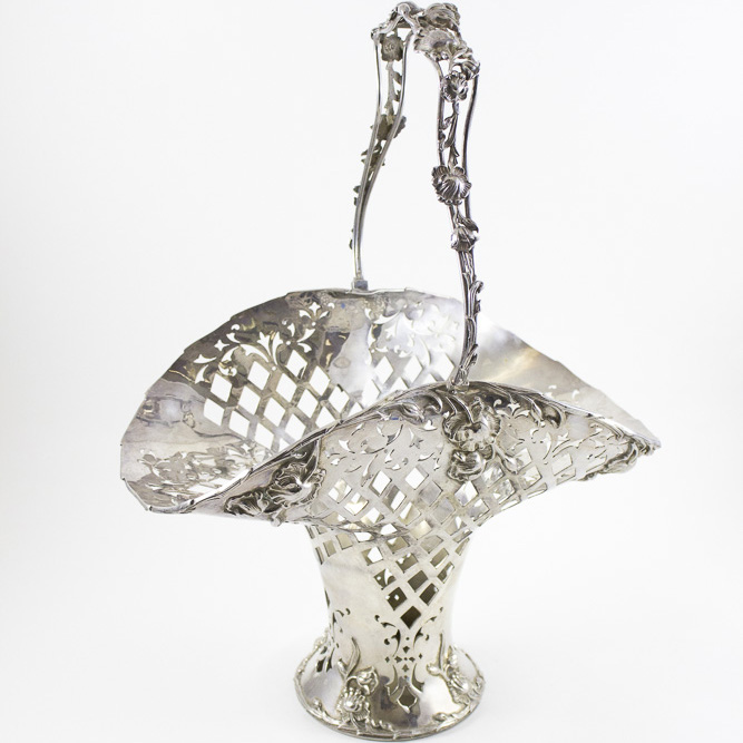Forbes Silver Plate Reticulated Basket
