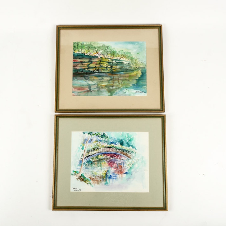 Pair of Watercolors by Hazel King