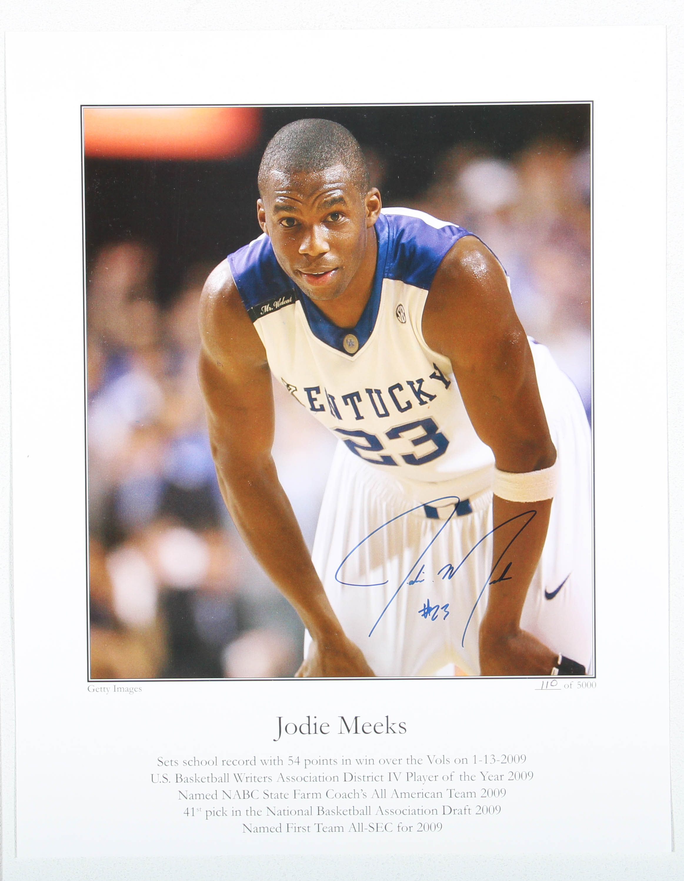 Duo of Limited Edition Autographed UK Wildcat Offset Lithographs