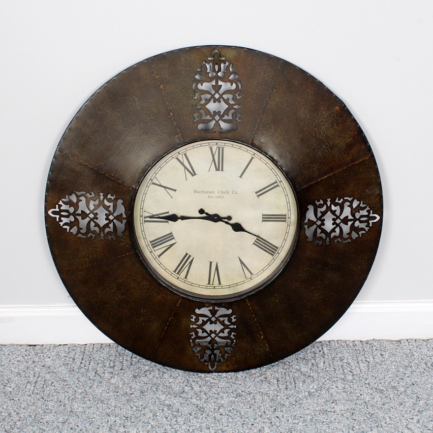 Reproduction Buchanan Clock Company Decorative Wall Clock