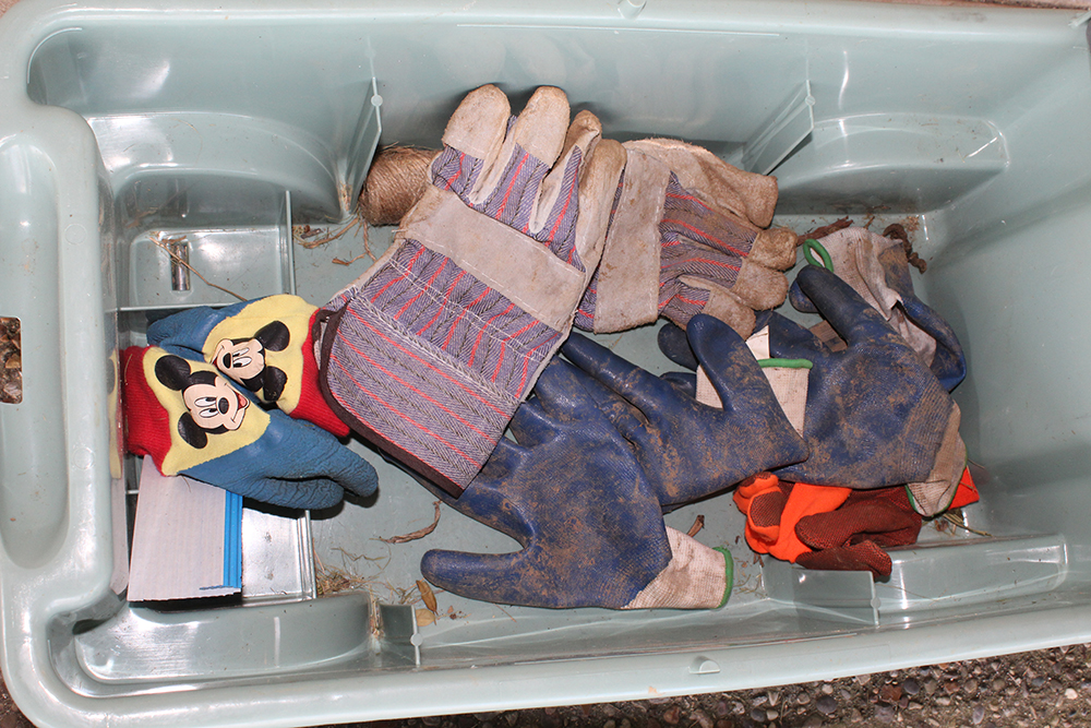 Ames Lawn Buddy Planters Cart with Shears and Gloves