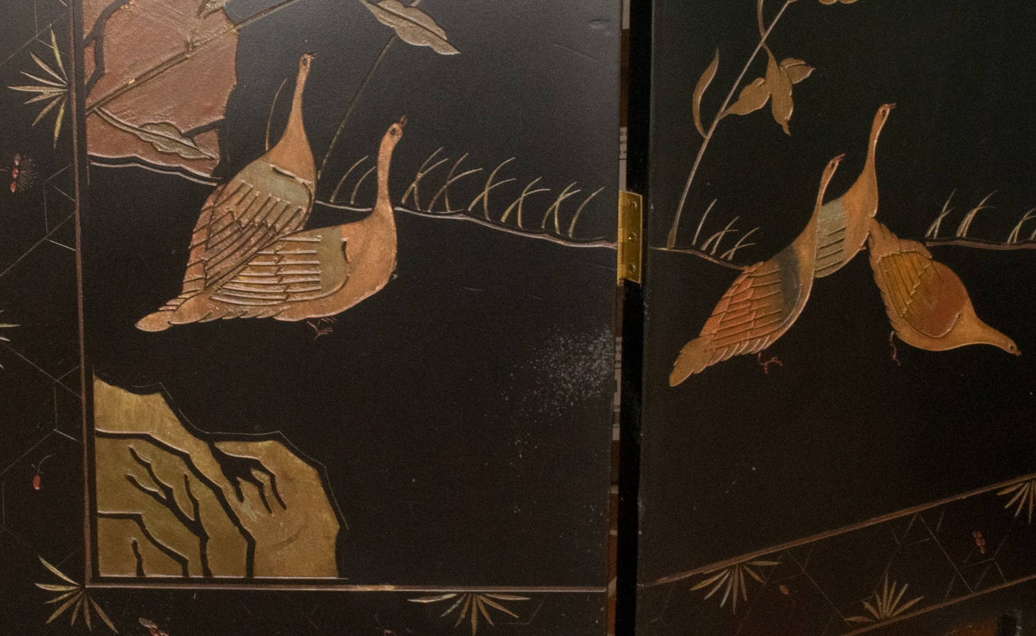 Asian Carved Wood Room Divider