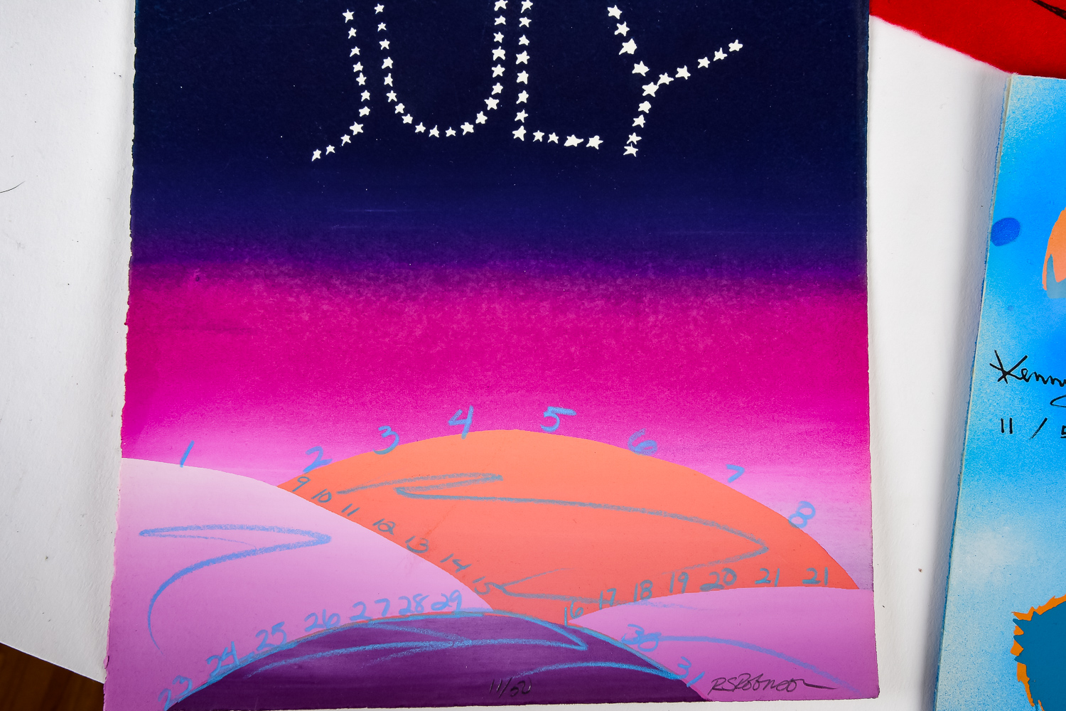 Scarce 1989 Signed Limited Edition Calendar Prints