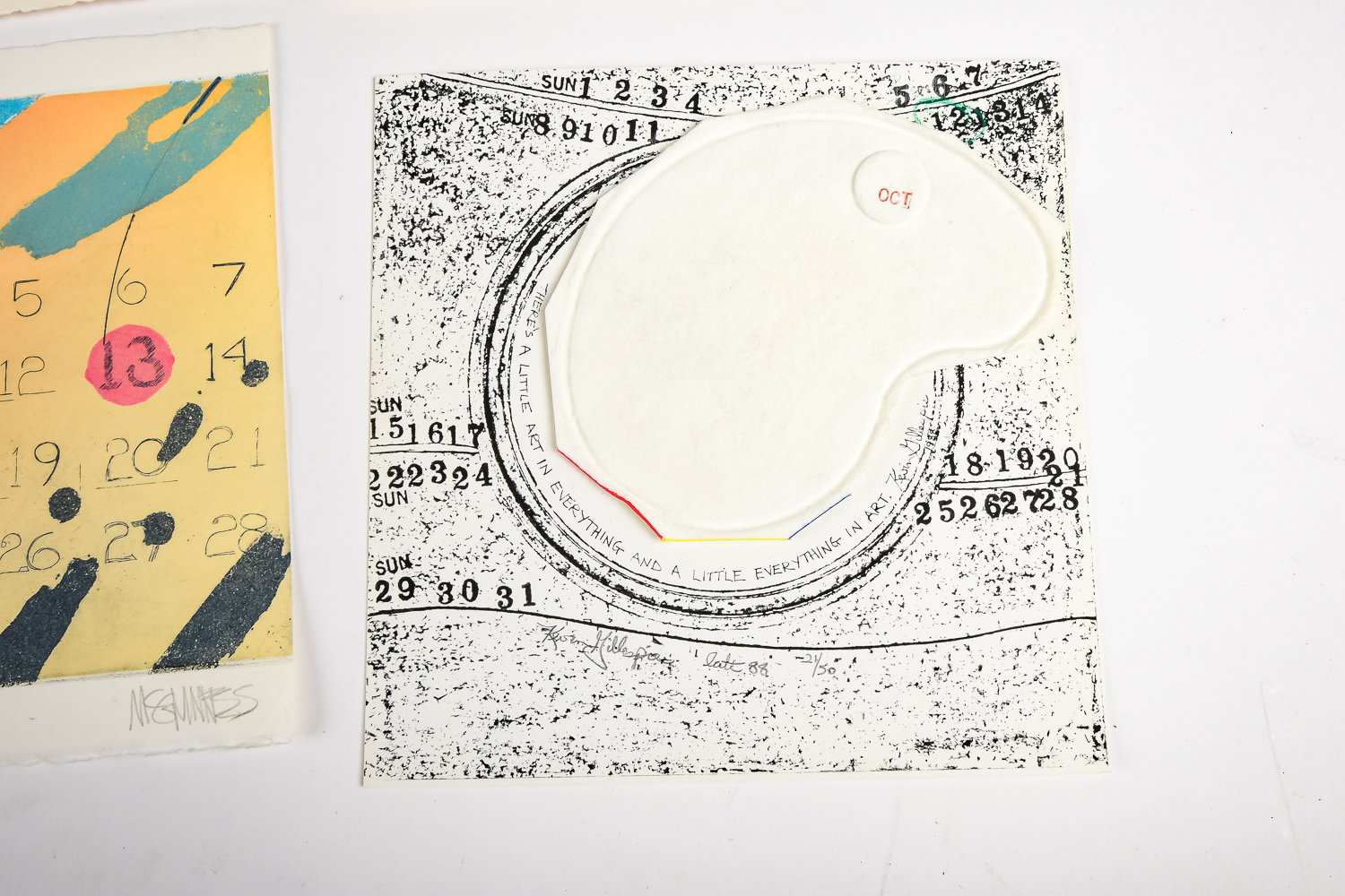 Scarce 1989 Signed Limited Edition Calendar Prints