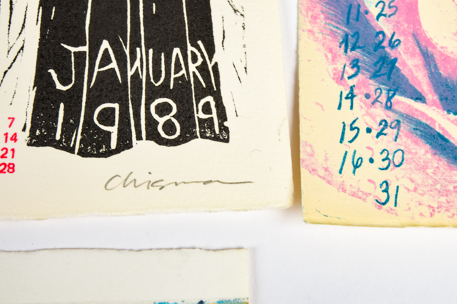 Scarce 1989 Signed Limited Edition Calendar Prints