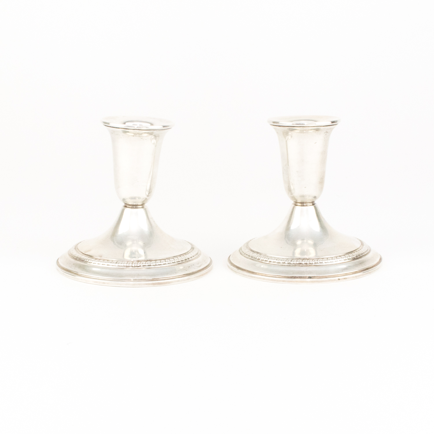 Schweitzer Sterling Silver Weighted Candlesticks