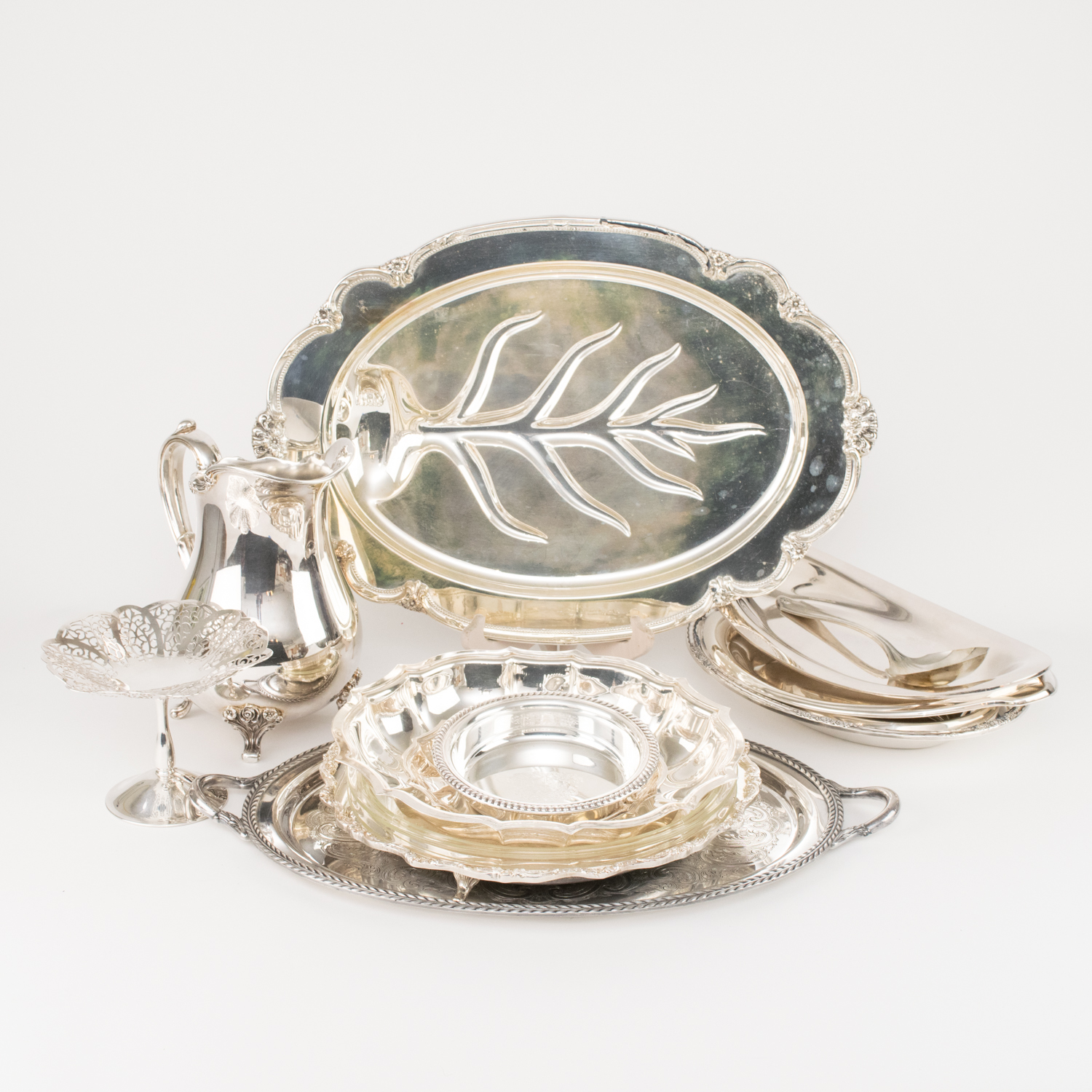 Collection of Silver Plate Serving Pieces