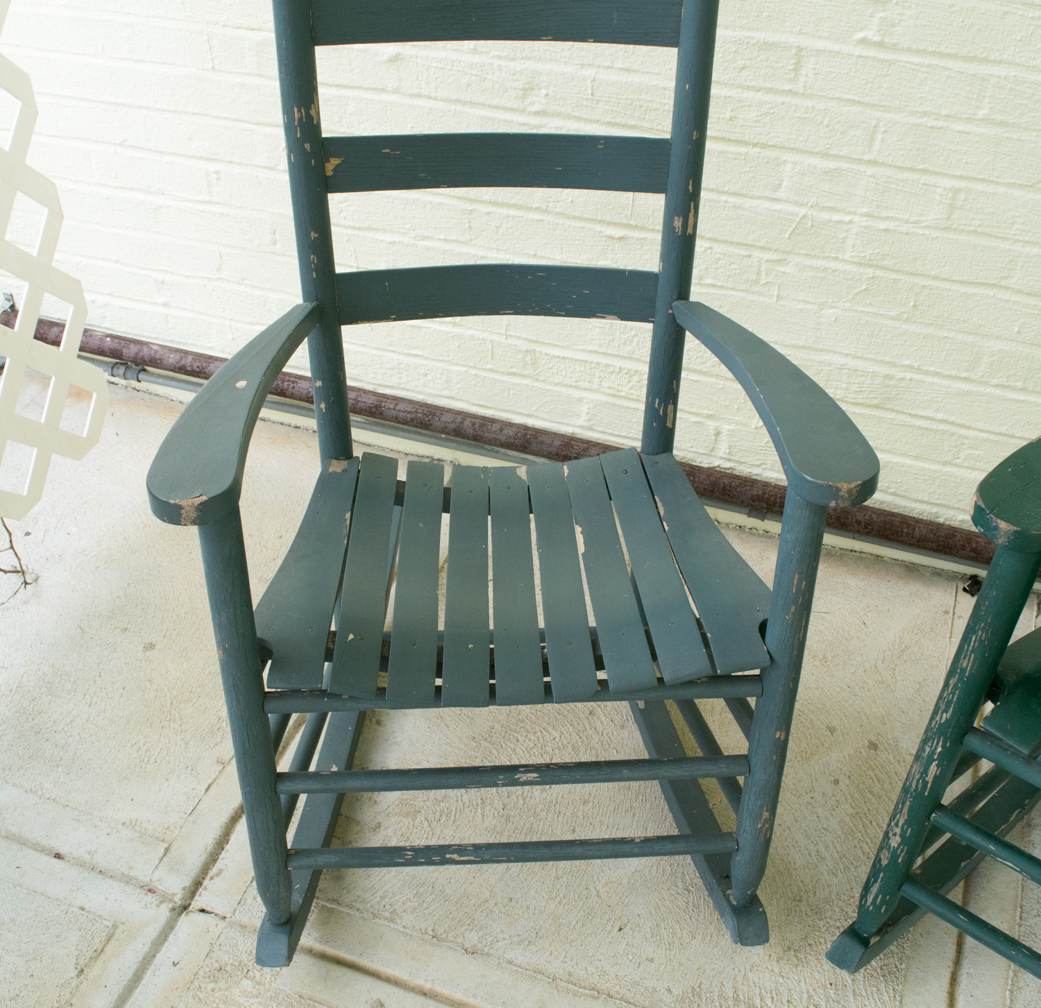 Pair of Ladder Back Rocking Chairs