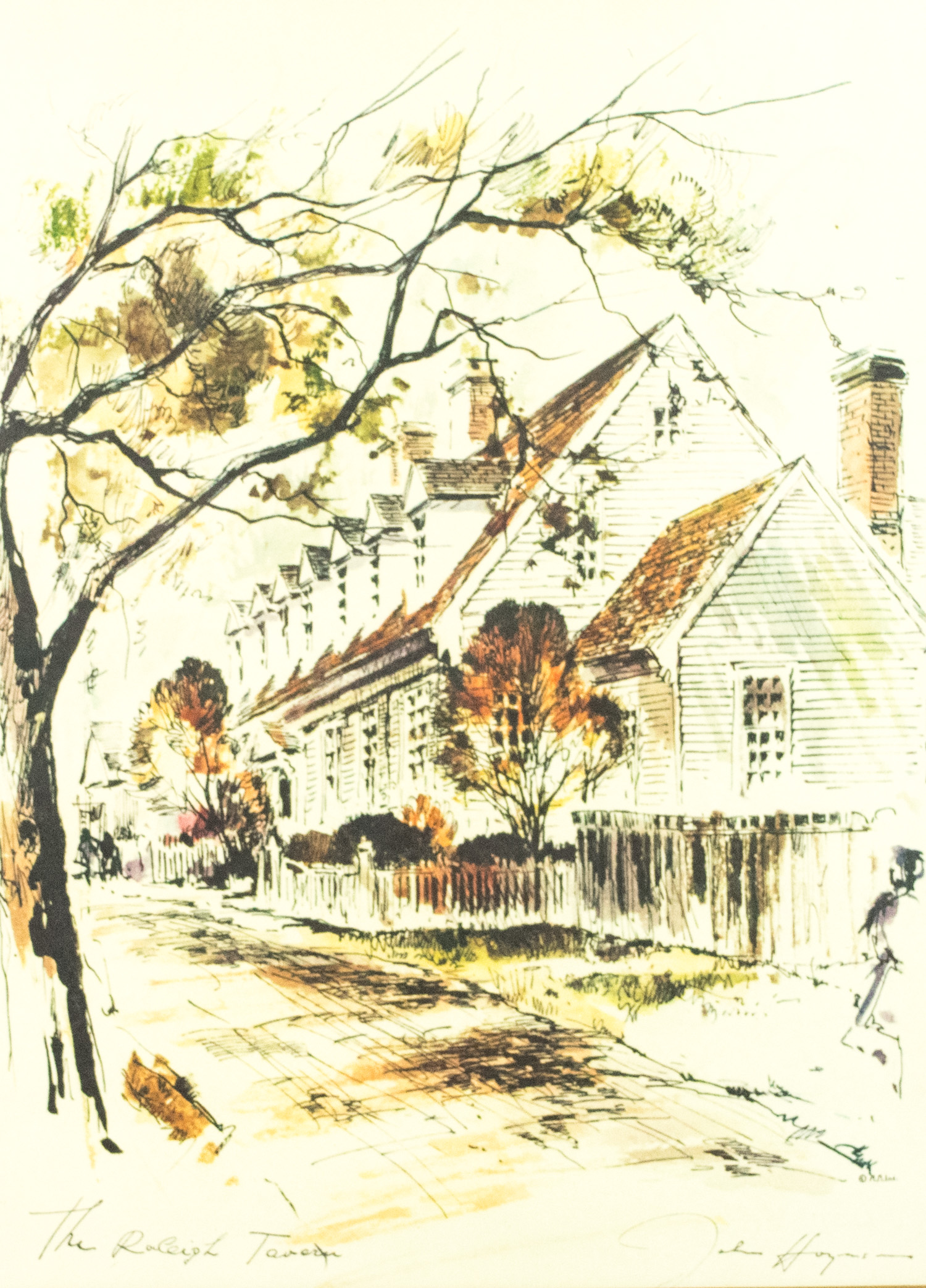 John Haymson "The Raleigh Tavern" Offset Lithograph