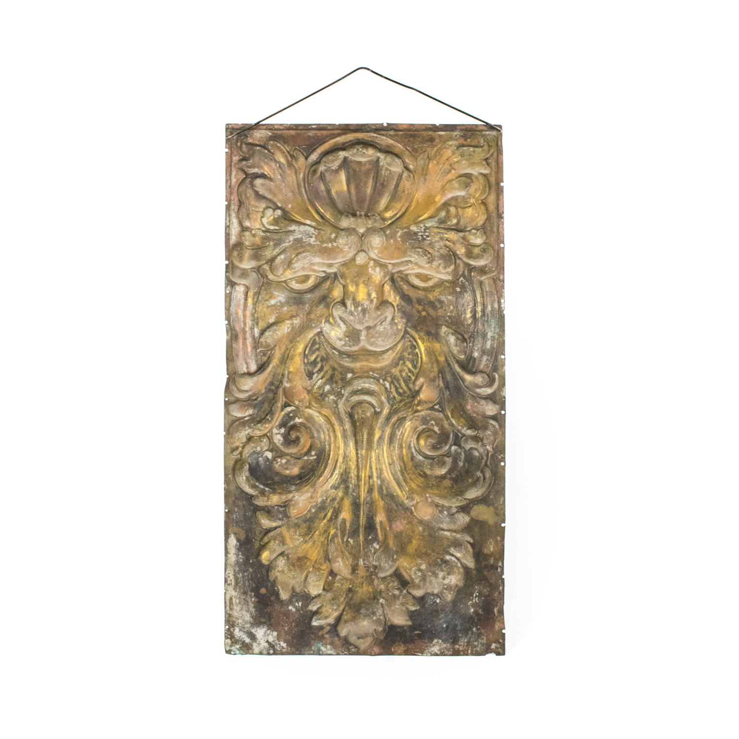 Antique Cast Brass Renaissance Revival Wall Hanging