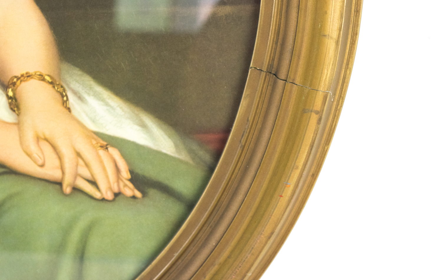 Framed Lithograph Depicting a Young Woman