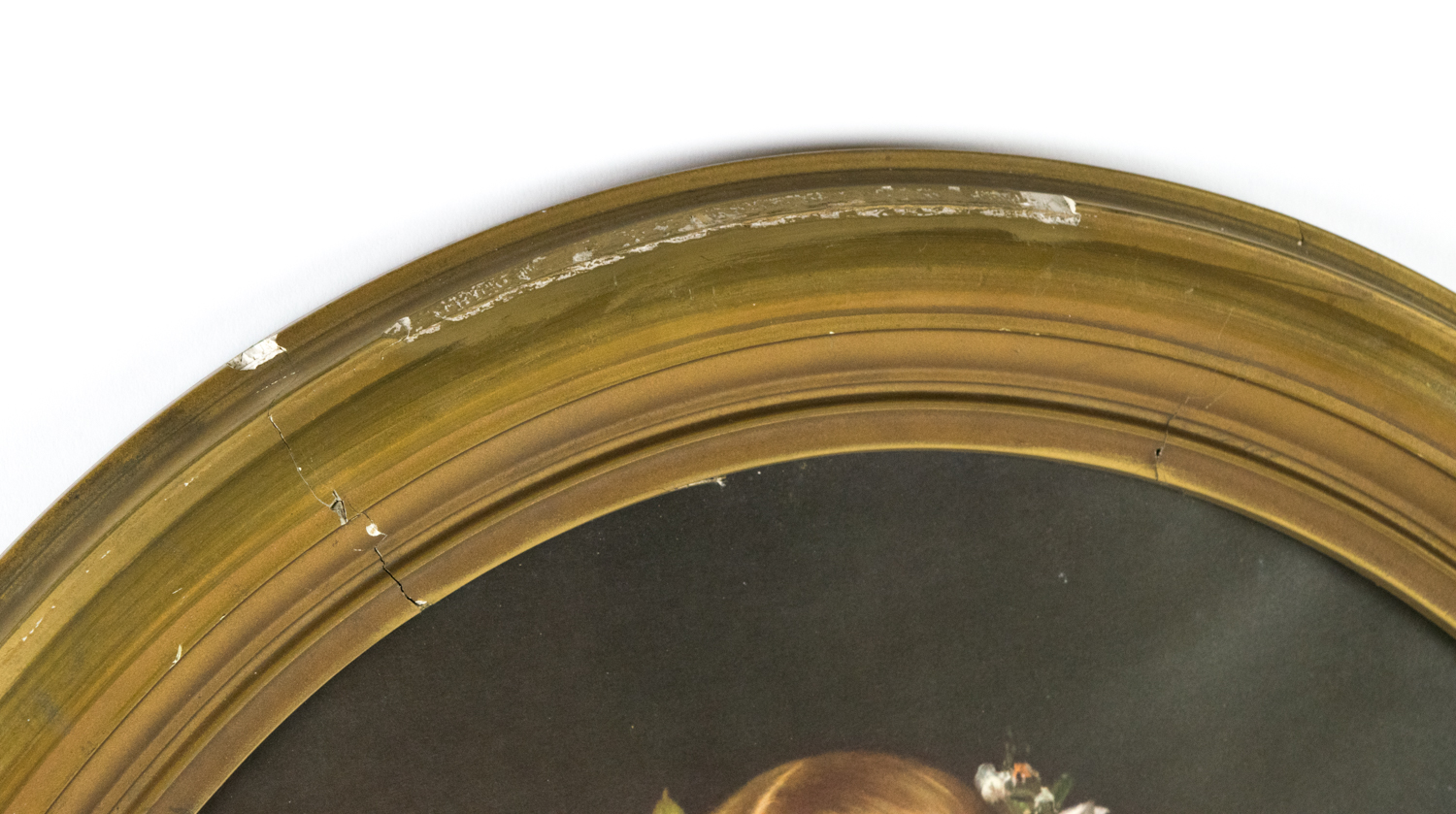 Framed Lithograph Depicting a Young Woman