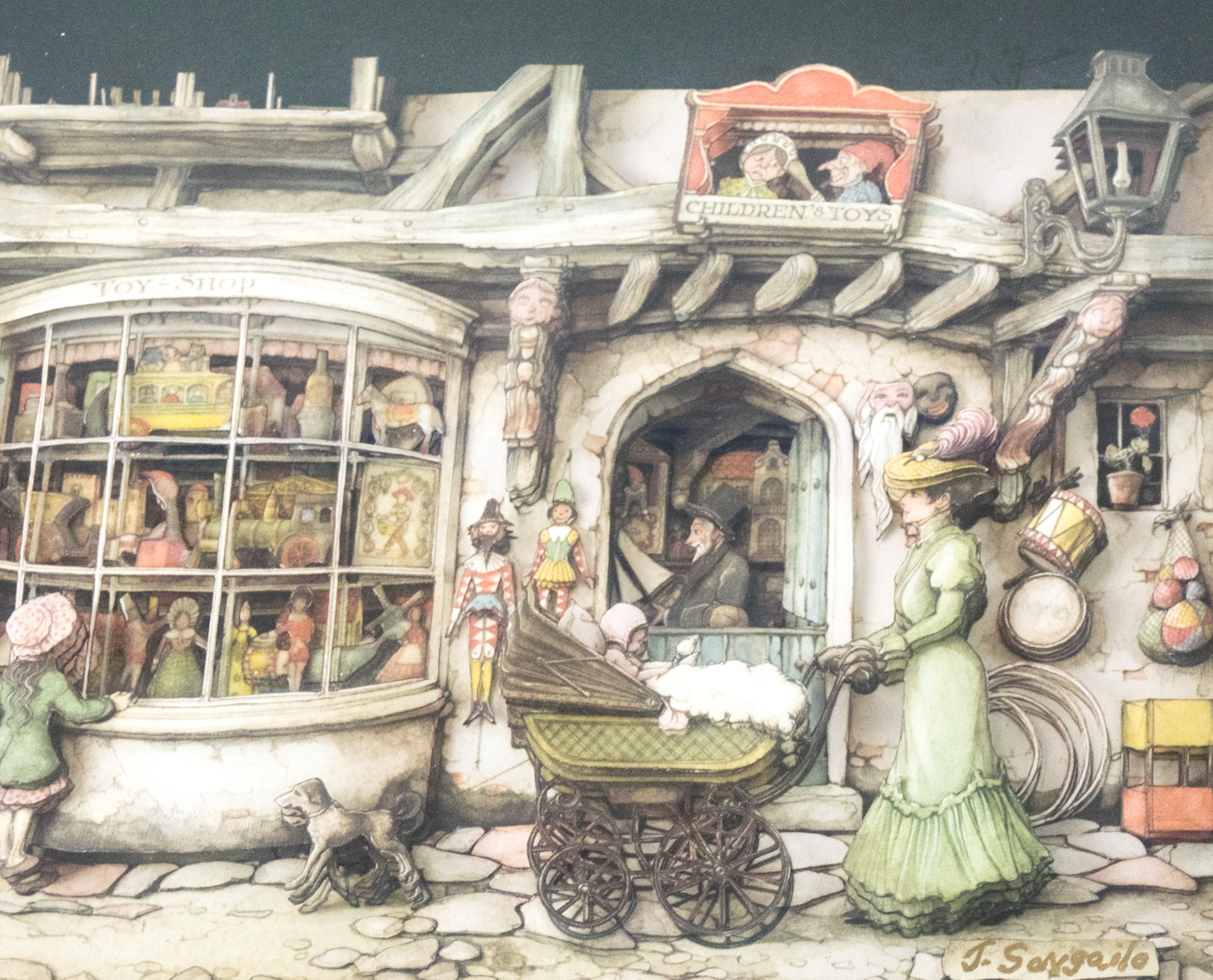 Pair of Judy Songailo Framed Papier-Toles