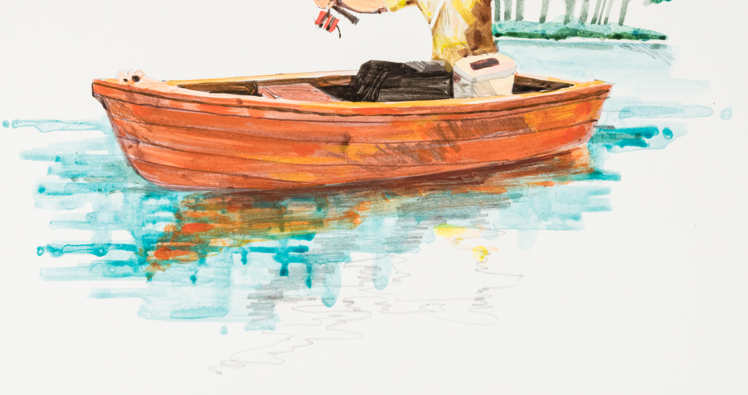 Pair of Acrylic Landscapes Sketches on Board