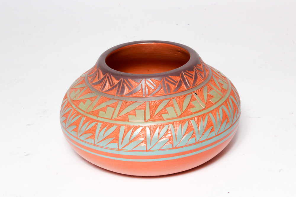 Native American Made Red Earth Pot