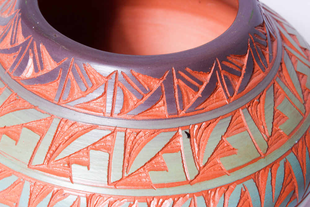 Native American Made Red Earth Pot