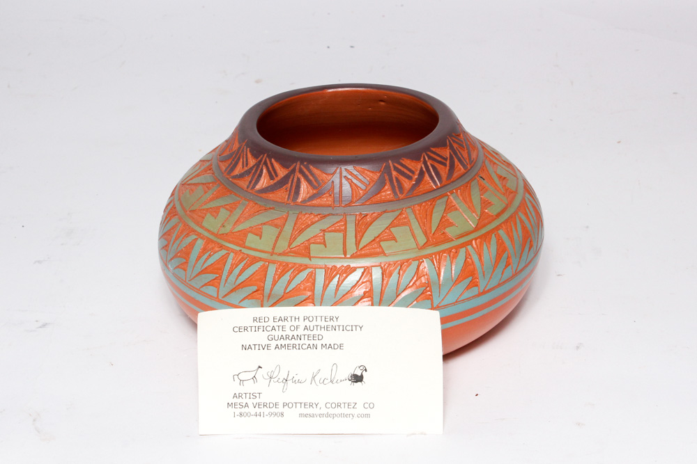 Native American Made Red Earth Pot