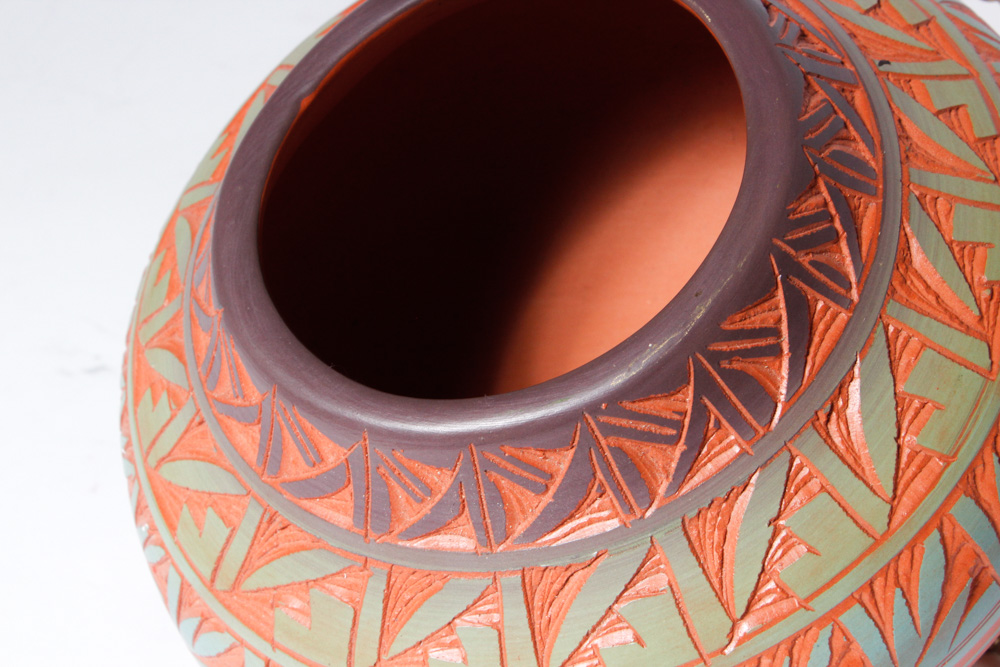 Native American Made Red Earth Pot