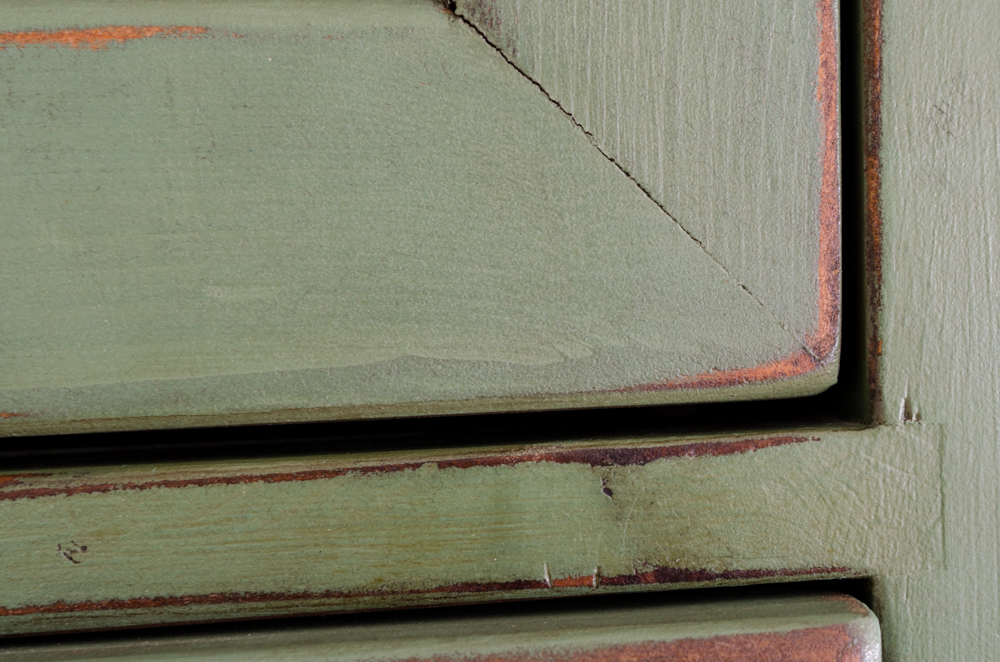 Green Country Desk With Hutch