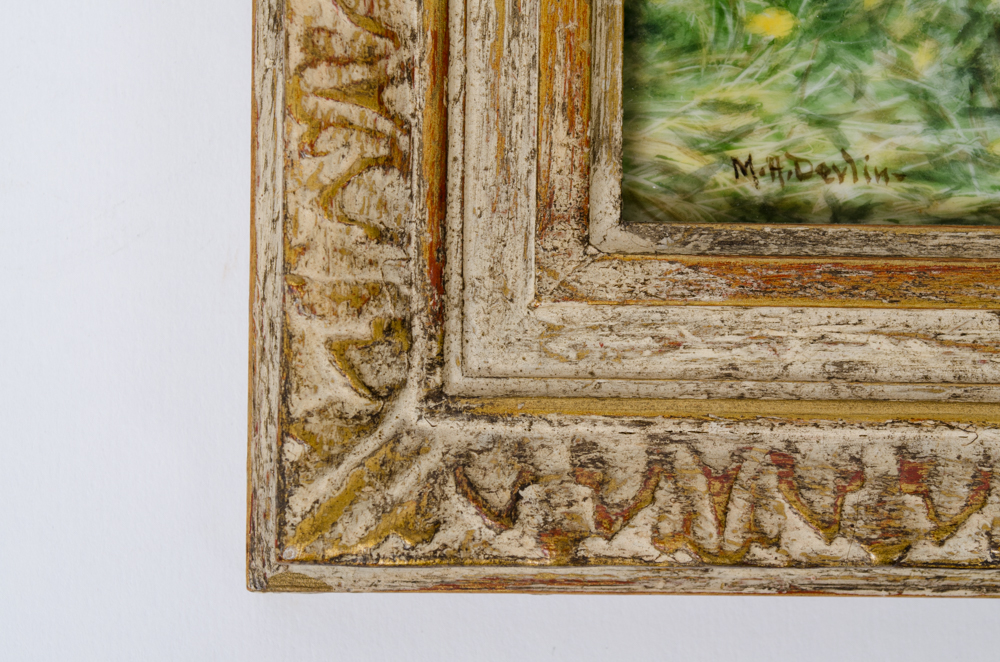 M.A. Devlin Hand-Painted Landscape Porcelain Plaque