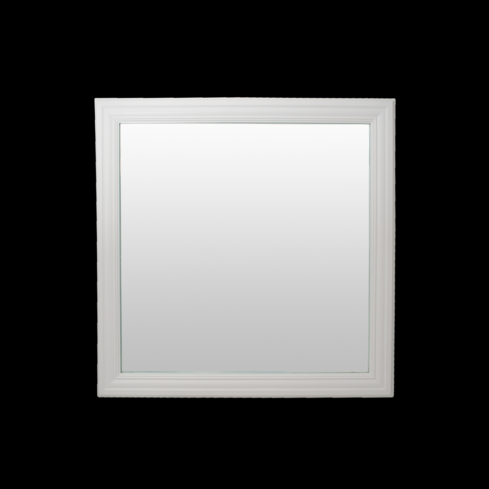 White Framed Wall Mirror