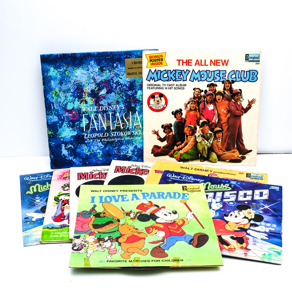 Walt Disney's "Fantasia" and Mickey Mouse Albums on Vinyl