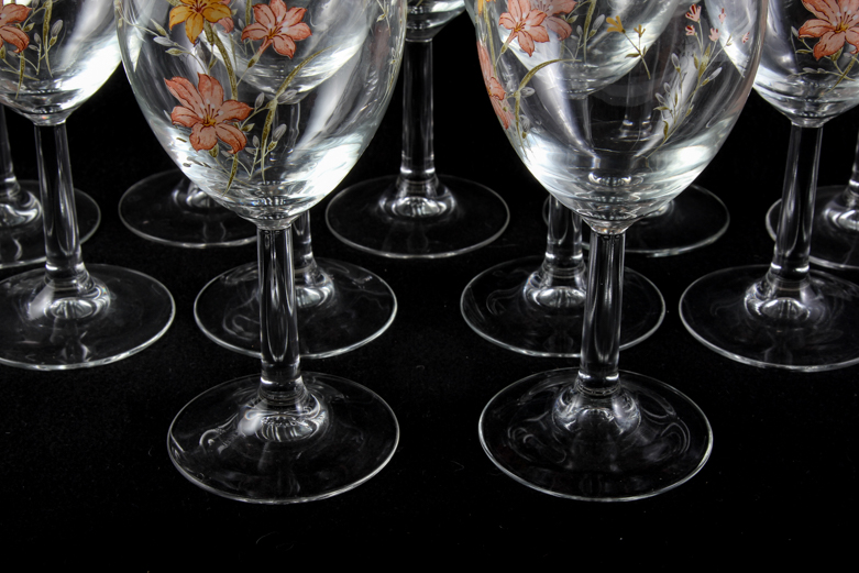 Floral Wine Glass Set