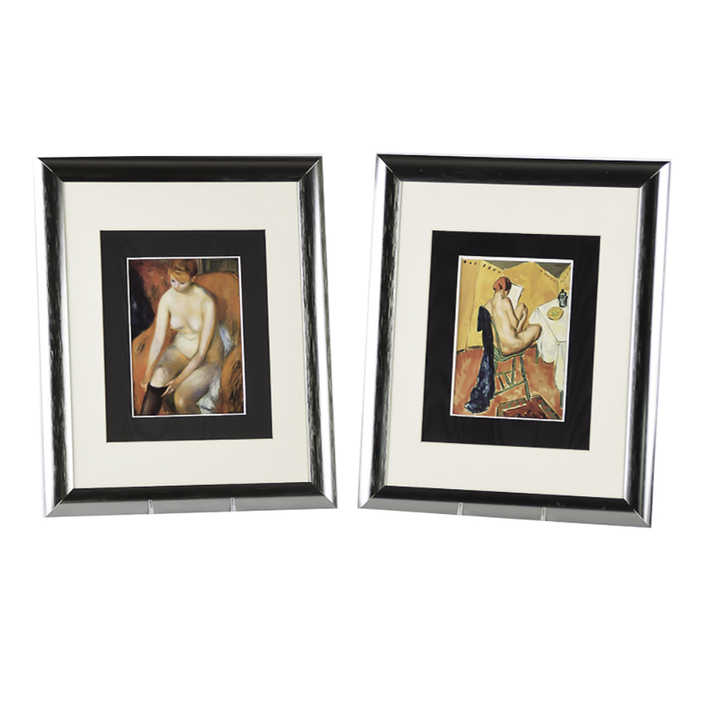 Pair of Female Nude Offset Lithographs
