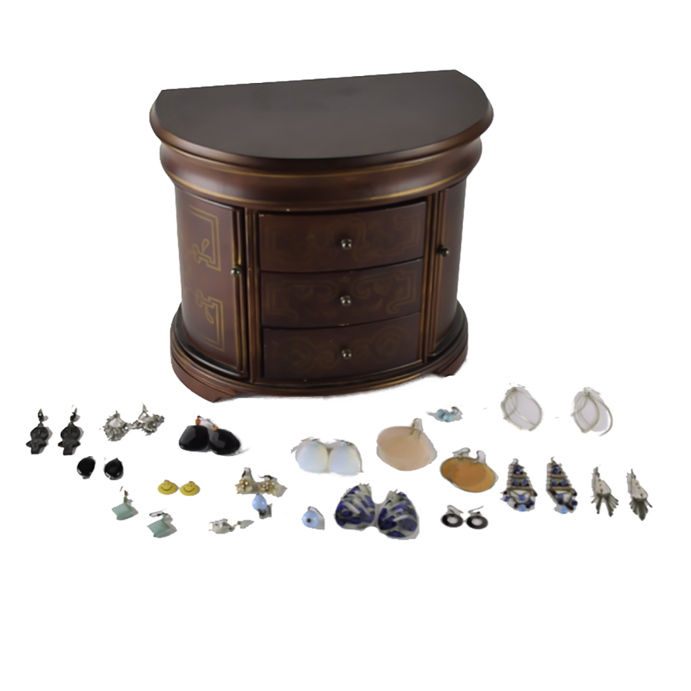 Fashion Earrings and Jewelry Chest