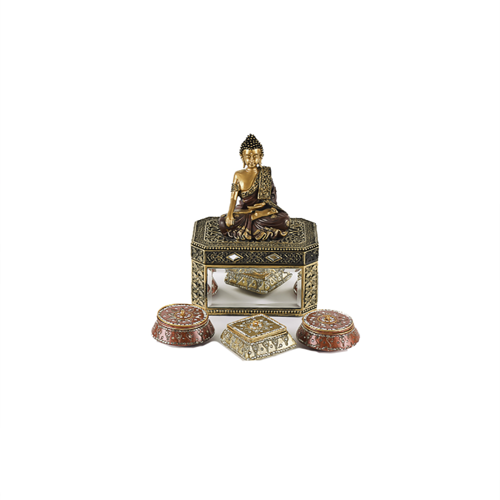 Ornate Trinket Boxes including Buddha