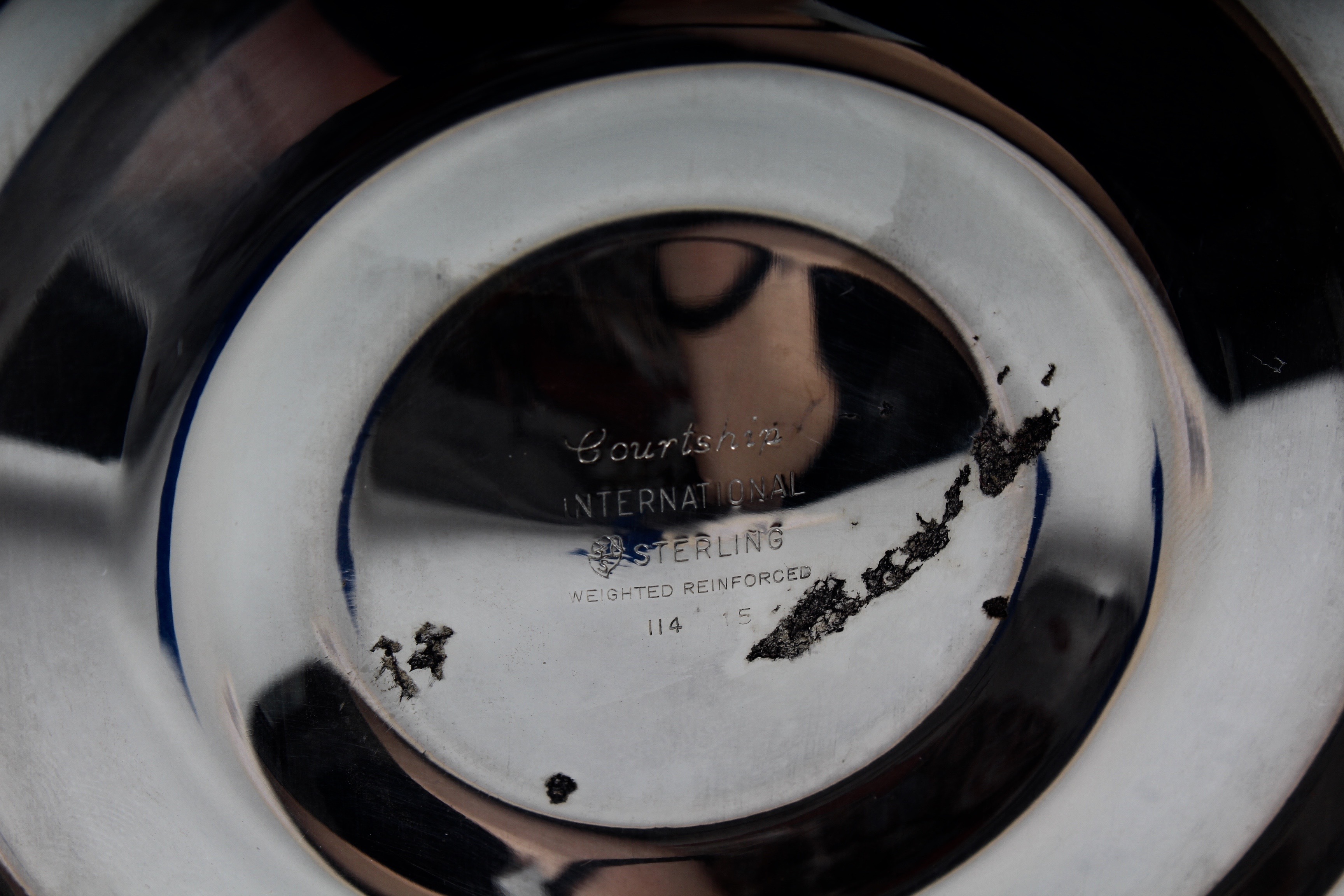 Pair of International Sterling "Courtship" Weighted Sterling Candlesticks