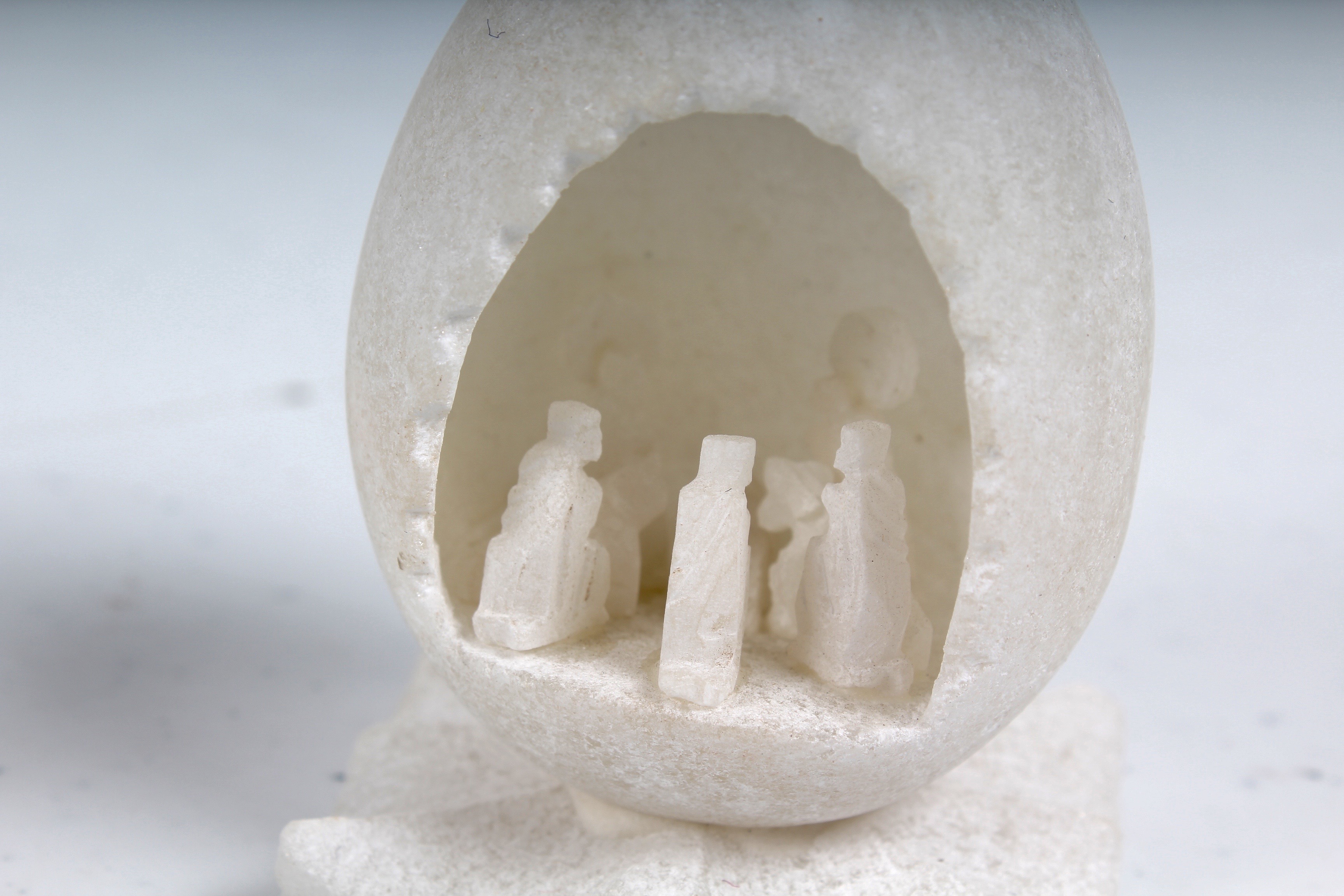 Generous Collection Of Decorated Stone Eggs