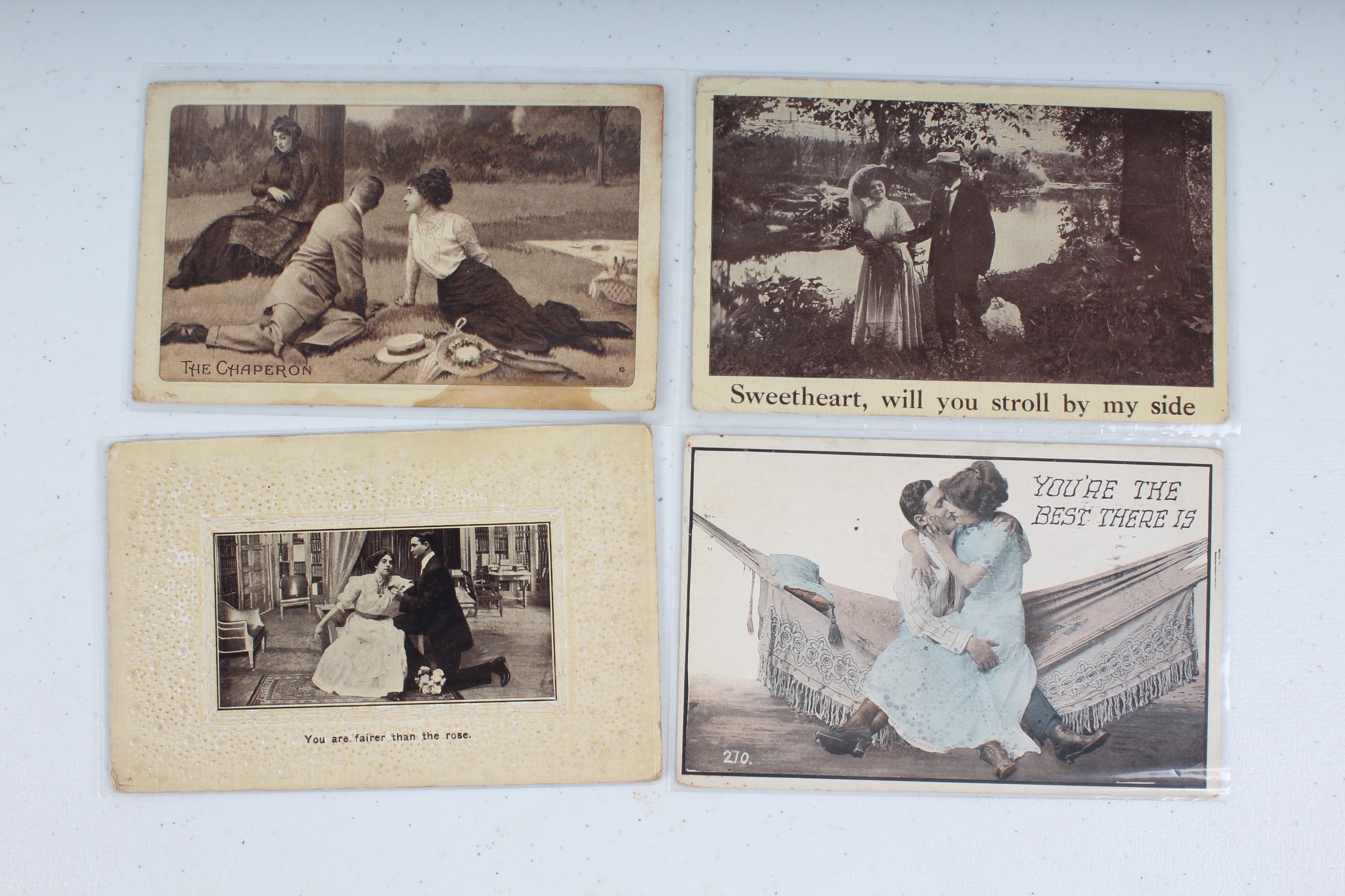 Collection of Antique Lover's Postcards