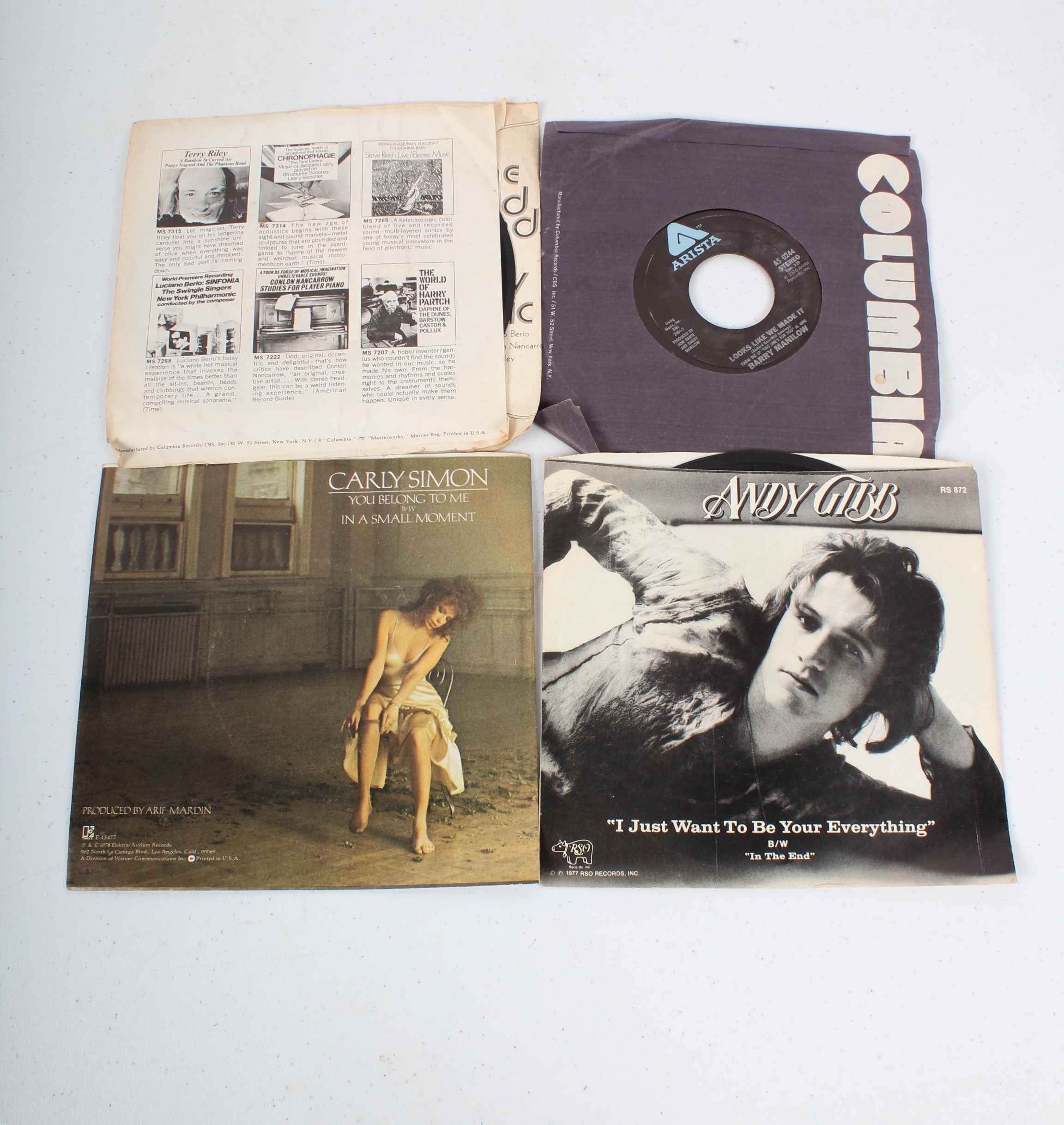 Large Collection of Vintage 45 RPM Records Featuring the Beatles