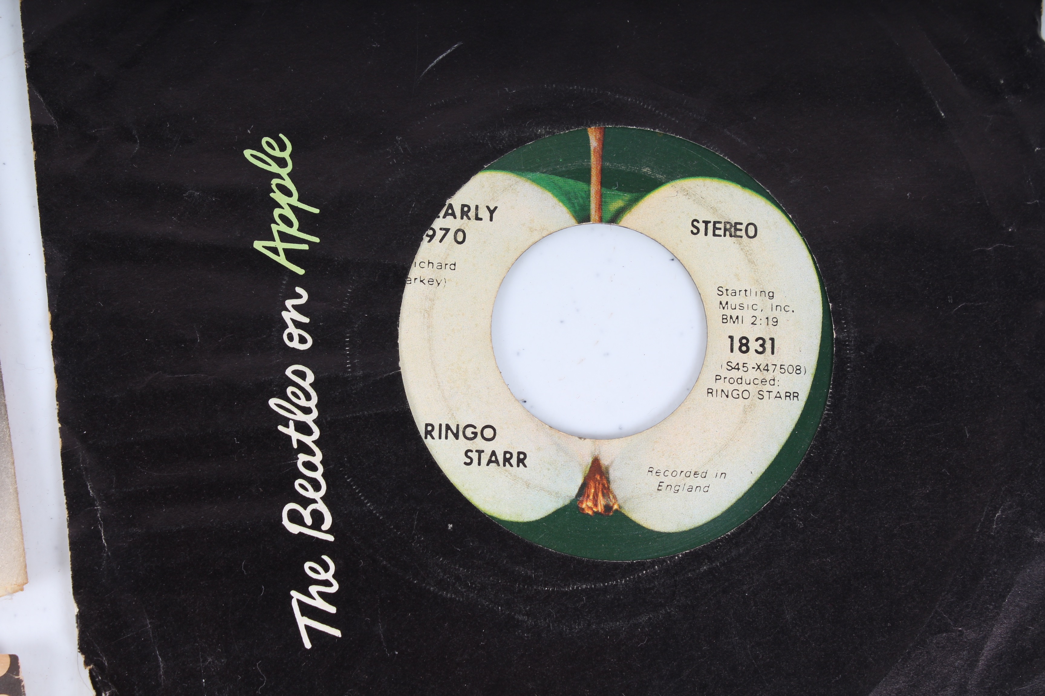 Large Collection of Vintage 45 RPM Records Featuring the Beatles