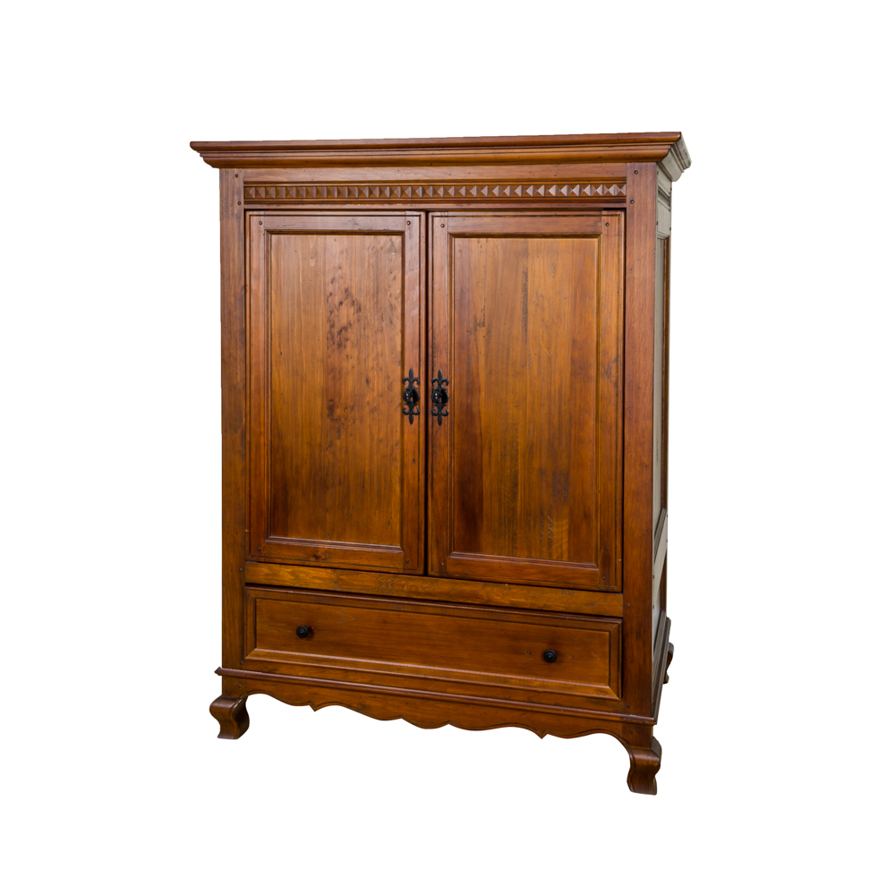 Carved Wood Entertainment Center