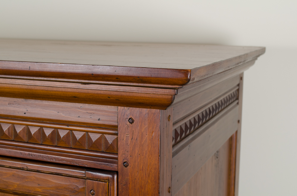 Carved Wood Entertainment Center