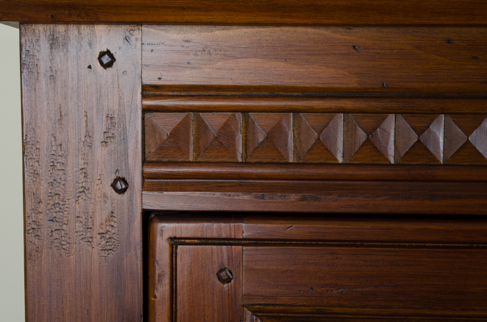 Carved Wood Entertainment Center
