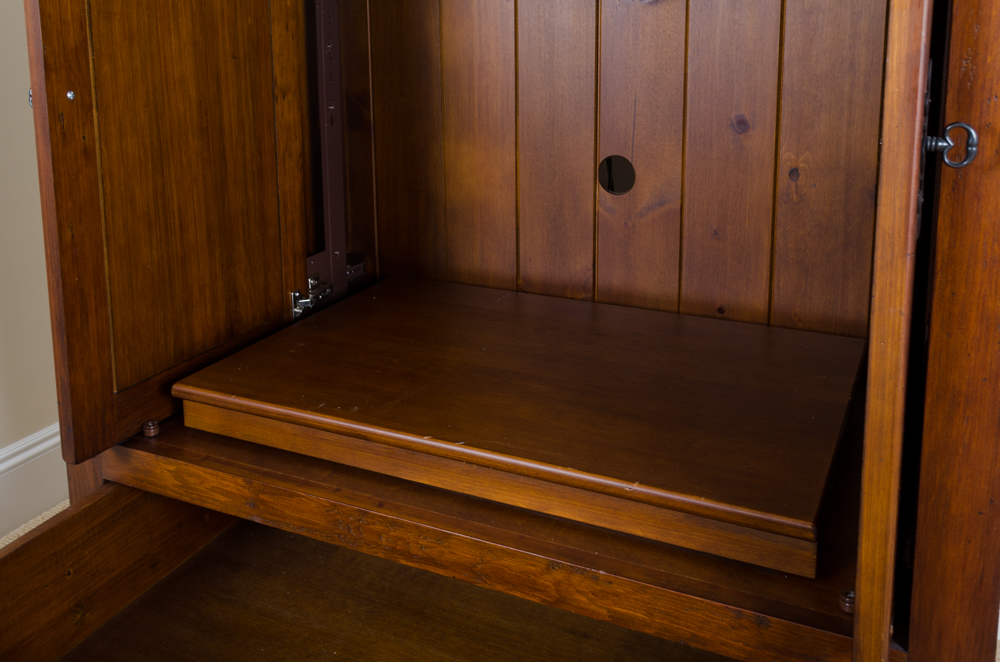 Carved Wood Entertainment Center