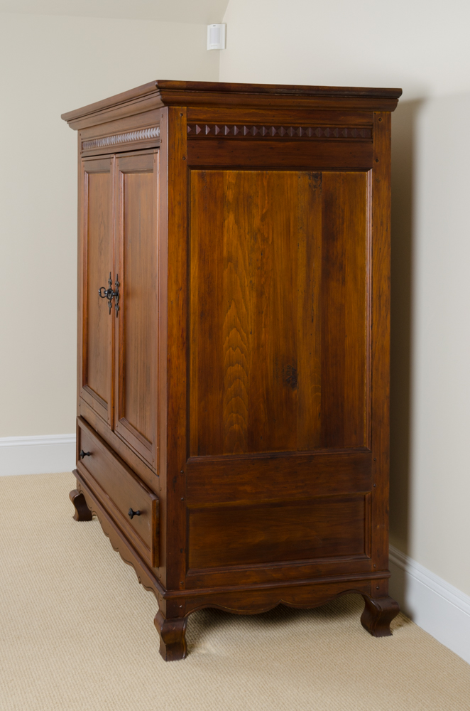 Carved Wood Entertainment Center