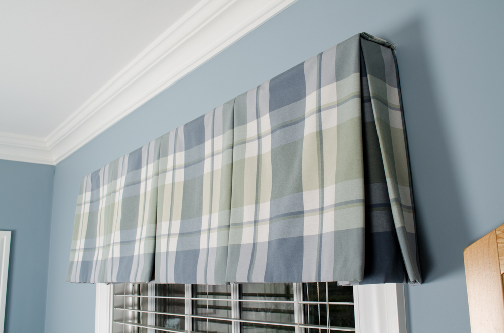 Plaid Valances And Window Seat Cushion