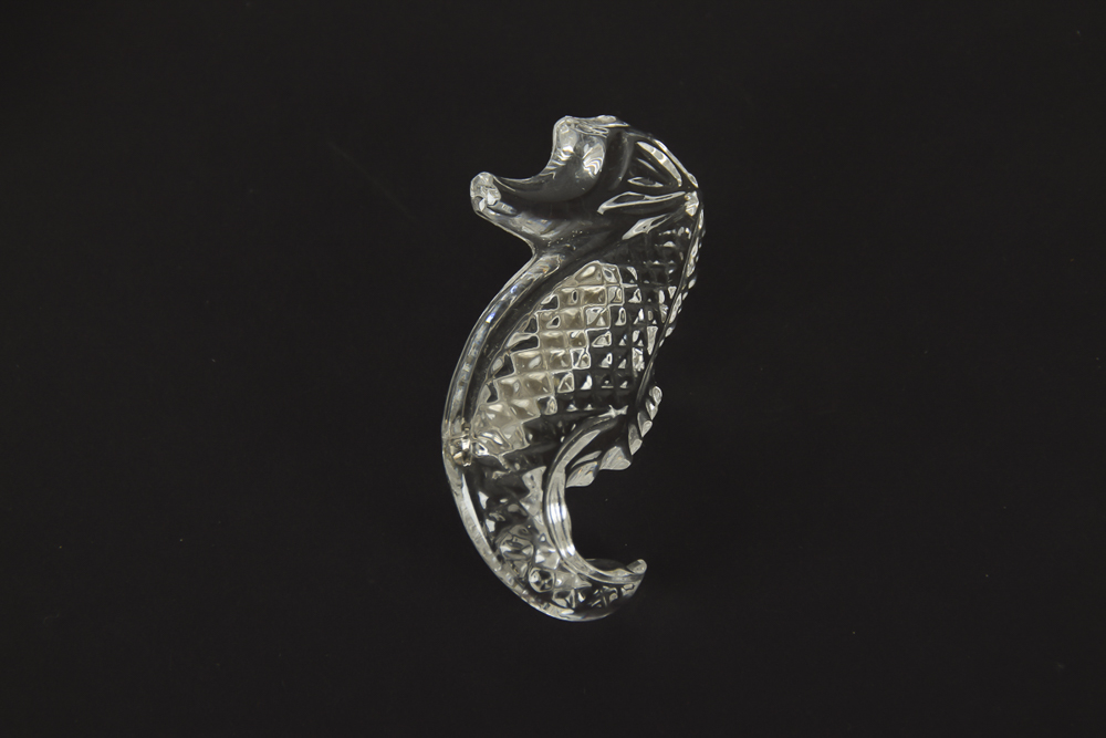 Waterford Crystal Seahorse Brooch