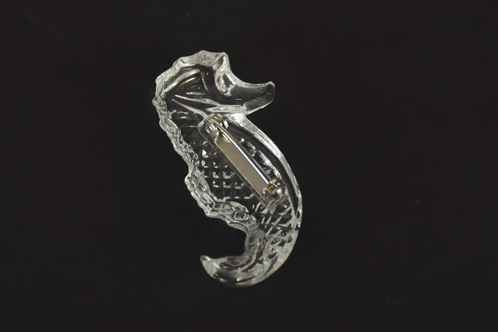 Waterford Crystal Seahorse Brooch