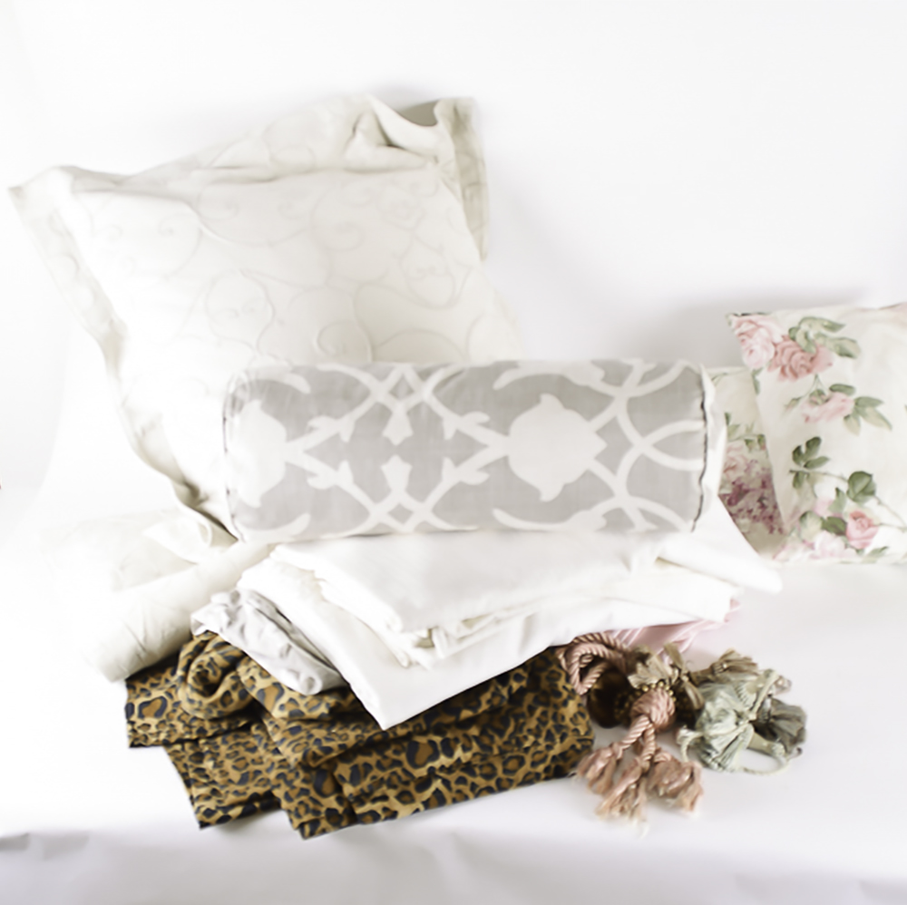 Collection of Bed Linens and Accent Pillows