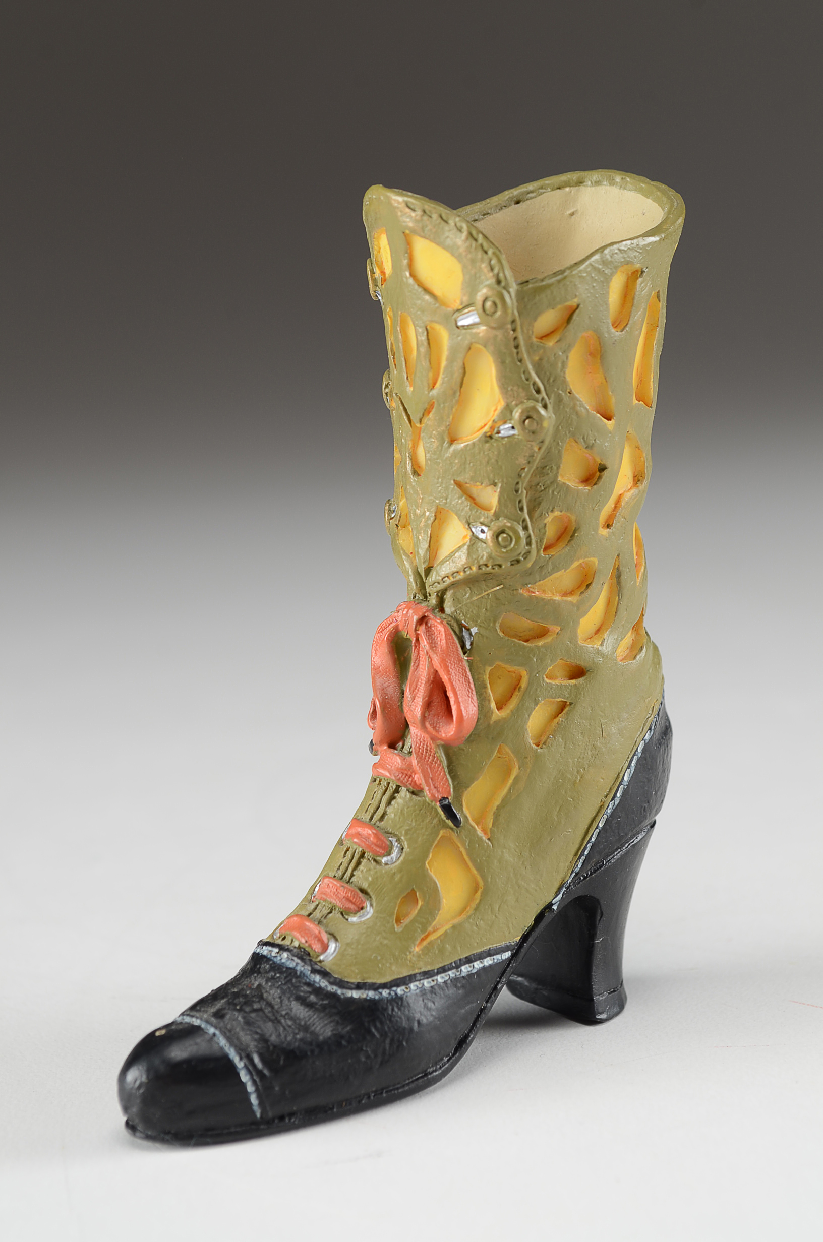 Collection of Four Miniature Resin Shoe Figurines Including Nostalgia