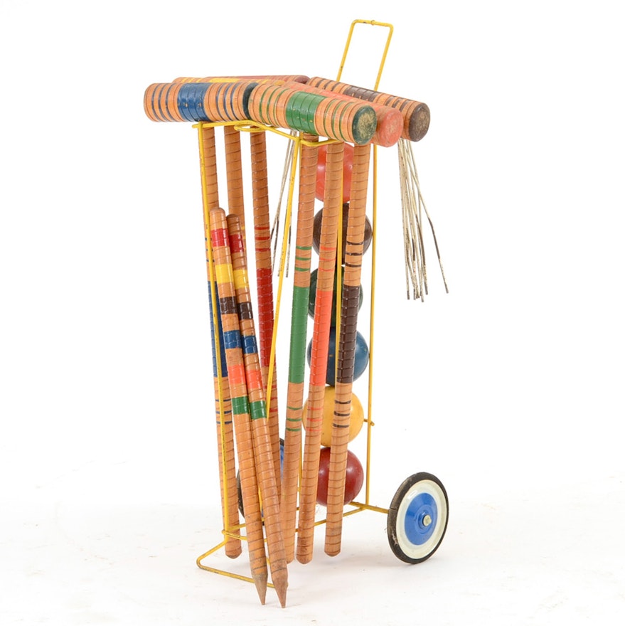 Garton Vintage Wood Croquet Set