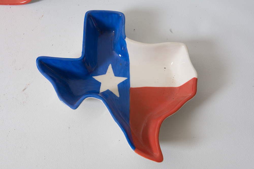 Collection of Ceramic Texas Themed Decor